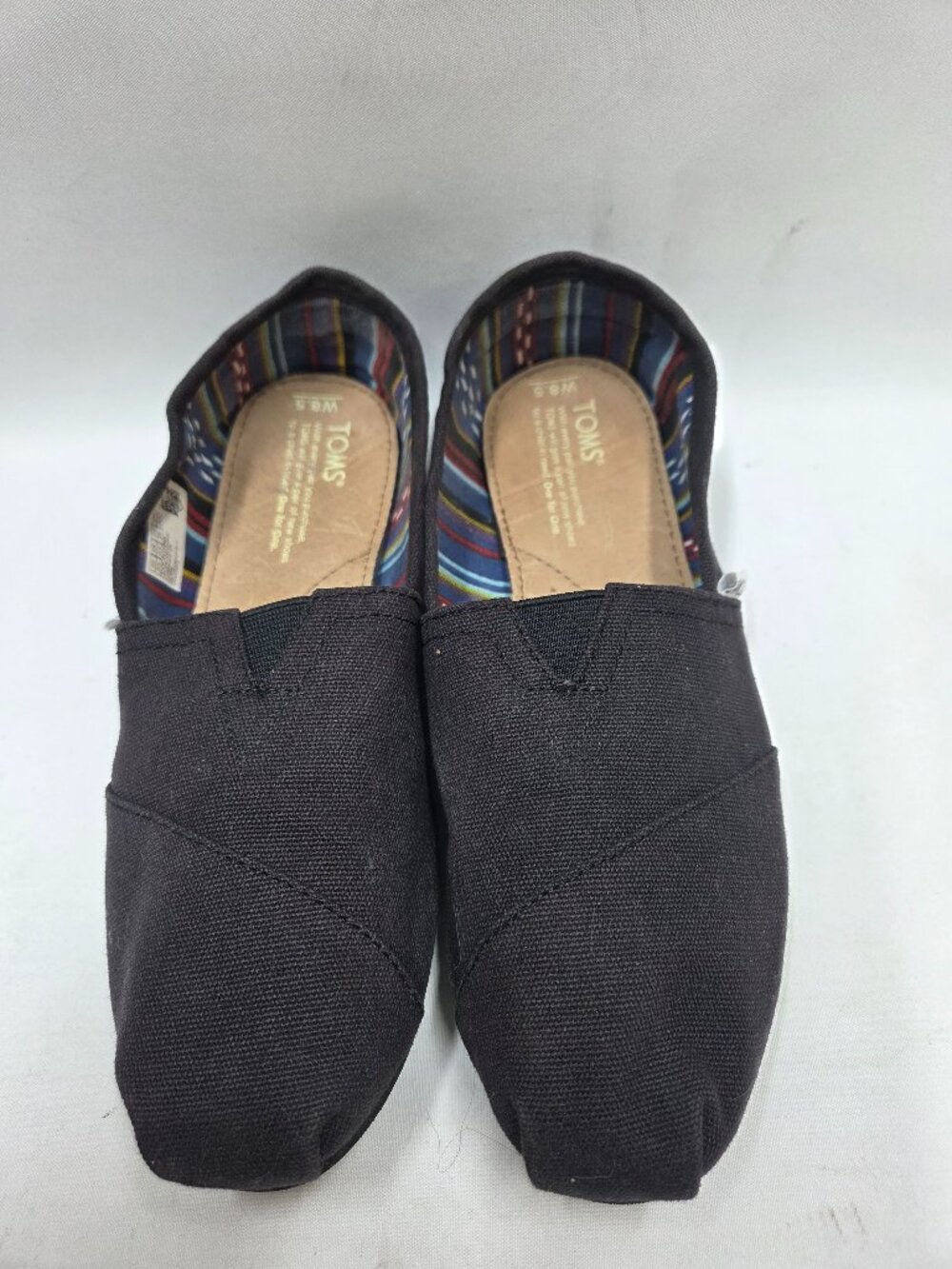 Tom's Women's US 8.5 Black Flats Slip On Shoes